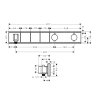 Hansgrohe RainSelect, baterie termostatica de dus ascunsa, pentru 3 prize, alb/crom, HAN-15356400