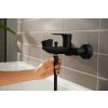 Hansgrohe Rebris E, baterie de baie de perete, negru mat, HAN-72450670