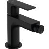 Hansgrohe Rebris E, baterie bideu cu manetă cu set de scurgere din metal cu tijă de tragere, negru mat, HAN-72213670