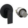 Hansgrohe Rebris E, baterie duș cu manetă, set cu corp de bază, negru mat, HAN-72658670