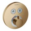 Hansgrohe Shower Select, robinet termostatic ascuns pentru 2 aparate, bronz periat, HAN-15743140