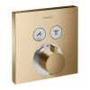 Hansgrohe Shower Select, robinet termostatic ascuns pentru 2 aparate, bronz periat, HAN-15763140