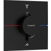 Hansgrohe ShowerSelect Comfort E, termostat ascuns pentru 2 aparate, negru mat, HAN-15572670