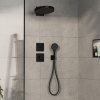 Hansgrohe ShowerSelect Comfort Q, termostat ascuns pentru 1 aparat și gura suplimentară, negru mat, HAN-15589670