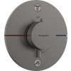 Hansgrohe ShowerSelect Comfort S, termostat ascuns pentru 2 aparate cu EN1717, crom negru periat, HAN-15556340