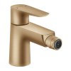 Hansgrohe Talis E, baterie pentru bideu cu o singură comandă, cu garnitură de evacuare, bronz periat, HAN-71720140