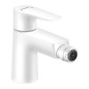 Hansgrohe Talis E, baterie pentru bideu cu o singură comandă, cu garnitură de evacuare, alb mat, HAN-71720700