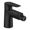 Hansgrohe Talis E, baterie pentru bideu cu o singură comandă, cu garnitură de evacuare, negru mat, HAN-71720670
