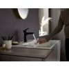 Hansgrohe Talis E, baterie lavoar cu manetă 110 CoolStart cu set de scurgere cu tragere, negru mat, HAN-71713670