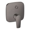 Hansgrohe Talis E, baterie de baie cu manetă ascunsă cu comutator pentru 2 corpuri, crom negru periat, HAN-71745340