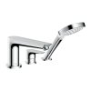 Hansgrohe Talis E, baterie baie cu trei orificii cu set Secuflex, crom, HAN-71730000