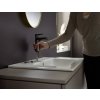 Hansgrohe Talis E, baterie lavoar 110 cu set de scurgere cu tragere, crom negru periat, HAN-71710340
