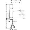 Hansgrohe Talis E, baterie lavoar cu inchidere automata si temperatura reglabila, EcoSmart, crom, HAN-71718000