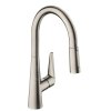 Hansgrohe Talis M51, robinet pentru chiuveta M5116-H200 cu spray extractibil, sBOX, aspect otel inoxidabil, HAN-73851800