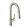 Hansgrohe Talis M51, baterie chiuvetă cu robinet de extragere, aspect oțel inoxidabil, HAN-72815800