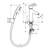 Hansgrohe Talis S, baterie lavoar cu ieșire Push-Open și bideu duș manual, crom, HAN-72290000