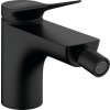 Hansgrohe Vivenis, baterie bideu cu maneta cu set de scurgere cu tija de tragere, negru mat, HAN-75200670