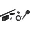 Hansgrohe WallStoris, set de duș de mână 105 3jet Activation EcoSmart, bară de perete 700 mm, set de depozitare, negru mat, HAN-24291670