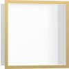 Hansgrohe XtraStoris Individual, nișă de perete alb mat cu cadru de design 300x300x100mm, aspect auriu lustruit, HAN-56099990