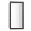Hansgrohe XtraStoris Individual, nișă de perete cu cadru de design, 300x150x100 mm, alb mat/crom negru periat, HAN-56096340