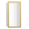 Hansgrohe XtraStoris Individual, nișă de perete cu cadru de design, 300x150x100 mm, aspect alb mat/auriu lustruit, HAN-56096990