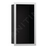 Hansgrohe XtraStoris Individual, nișă de perete cu cadru de design, 300x150x100 mm, negru mat/oțel inoxidabil periat, HAN-56095800