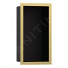 Hansgrohe XtraStoris Individual, nișă de perete cu cadru de design, 300x150x100 mm, negru mat/aspect auriu lustruit, HAN-56095990