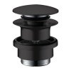 Set de gunoi Hansgrohe Push-Open pentru robinete de lavoar și bideu, negru mat, HAN-50100670
