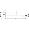 Hansgrohe, braț de duș S 390 mm, crom, HAN-24357000