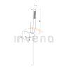 Invena Glamour, set de duș de mână punct cu cap de duș cu 1 funcție, auriu strălucitor, INV-AU-05-M09-S