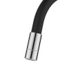 Invena Ksanti, baterie chiuveta cu brat flexibil si aerator cu 2 functii, crom-negru mat, INV-BZ-37-008-L