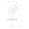 Invena Larisa, cap de dus manual 5 functii, alb-crom, INV-AS-03-002-X