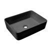 Invena Paro, chiuveta blat ceramica 47,5x37,5x14,5 cm, negru mat, INV-CE-36-005-C