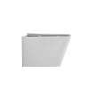 Invena Paros, vas WC suspendat Rimless 465x350x360 mm + scaun toaleta SLIM cu inchidere lenta, alb lucios, INV-CE-90-001-W