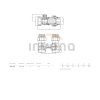 Invena Prov, bloc de conectare directă cu două conducte 3/4 x 1/2 pentru radiatoare cu racord inferior, INV-CZ-81-P15-Z