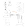 Invena Siros, set de duș ascuns cu cap de duș cu efect de ploaie 25x25 cm și cap manual, negru mat, INV-BS-90-011-A