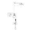 Invena Trend, set de duș ascuns cu ploaie și cap manual, cupru mat, INV-BS-02-014-V