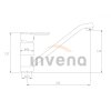 Invena Verso, baterie pentru chiuvetă de sine stătătoare cu duză pivotantă 215 mm, crom, INV-BZ-82-002-C