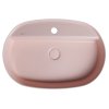Isvea, Chiuveta blat ceramica INFINITY OVAL, 60x40 cm, roz somon mat, 10NF65060-2S
