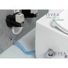 Isvea, Vas WC suspendat SENTIMENTI Rimless, robinet integrat si spray bideu 36x51 cm, alb, 10ARS1010