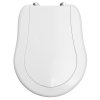 Kerasan, scaun WC RETRO, Soft Close, alb/crom, 108901