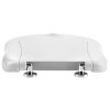 Kerasan, scaun WC RETRO, Soft Close, alb/crom, 108901