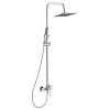 Laveo Pinar, set de duș cu duș manual și deasupra, crom, LAV-PAW_00KB