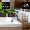 Laveo Plato, robinet pentru chiuvetă fără atingere cu control extern al temperaturii, independent, negru, LAV-BLY_724D