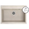 Laveo Tau, chiuveta granit cu 1 camera 700x500x215 mm, bej, LAV-SBT_4107