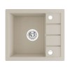 Laveo Trzynastka, chiuvetă granit cu 1 cameră 570x495x185 mm, bej, LAV-SBP_413T