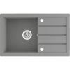 Laveo Trzynastka, chiuvetă granit cu 1 cameră 790x480x185 mm, gri, LAV-SBP_511T