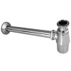 Mereo, Sifon pentru chiuvetă, tot din metal cu piuliță de alunecare, crom. alamă, 5/4"x ø 32 mm, MER-CH11