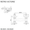 Mereo, Baterie de duș de perete, Retro Victoria, fără accesorii, crom, MER-CBL60103