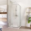 Mereo, cabină de duș, LIMA, pătrată, crom ALU, sticlă Point, MER-CK608A32KM